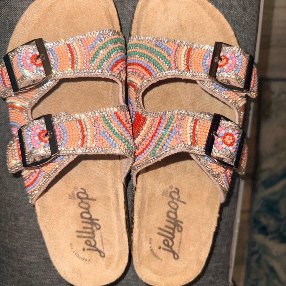 Jellypop Women's Multicolor Beaded Sandals
